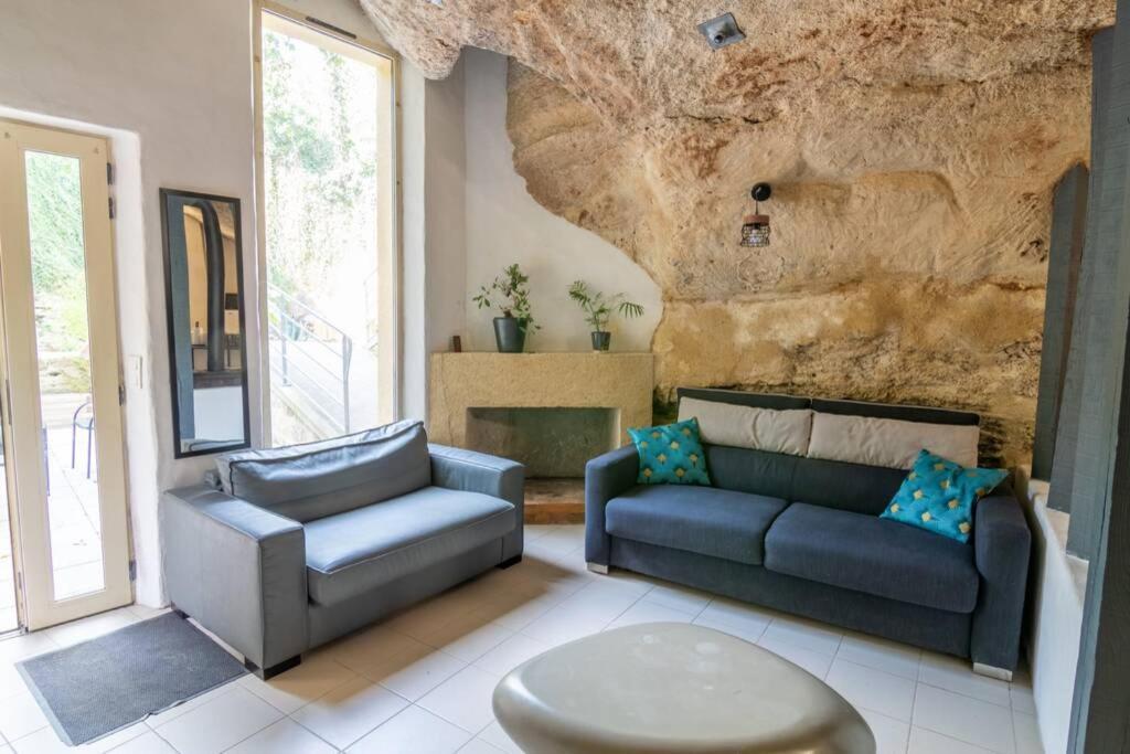 Maison Troglodytique Doue La Fontaine Exteriör bild