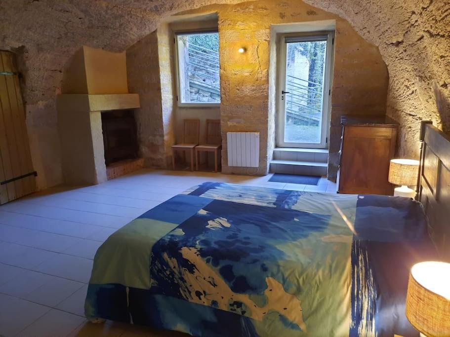Maison Troglodytique Doue La Fontaine Exteriör bild